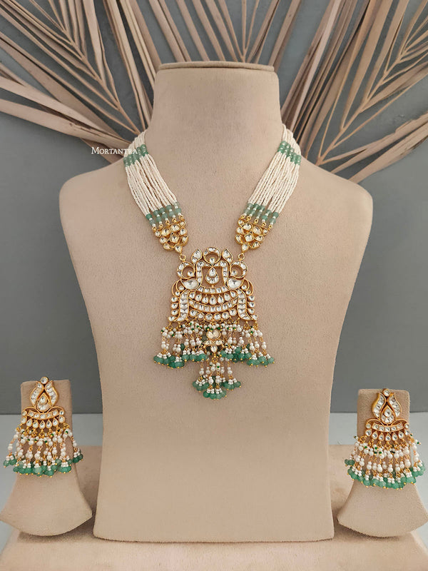 MS1843Y - Jadau Kundan Necklace Set