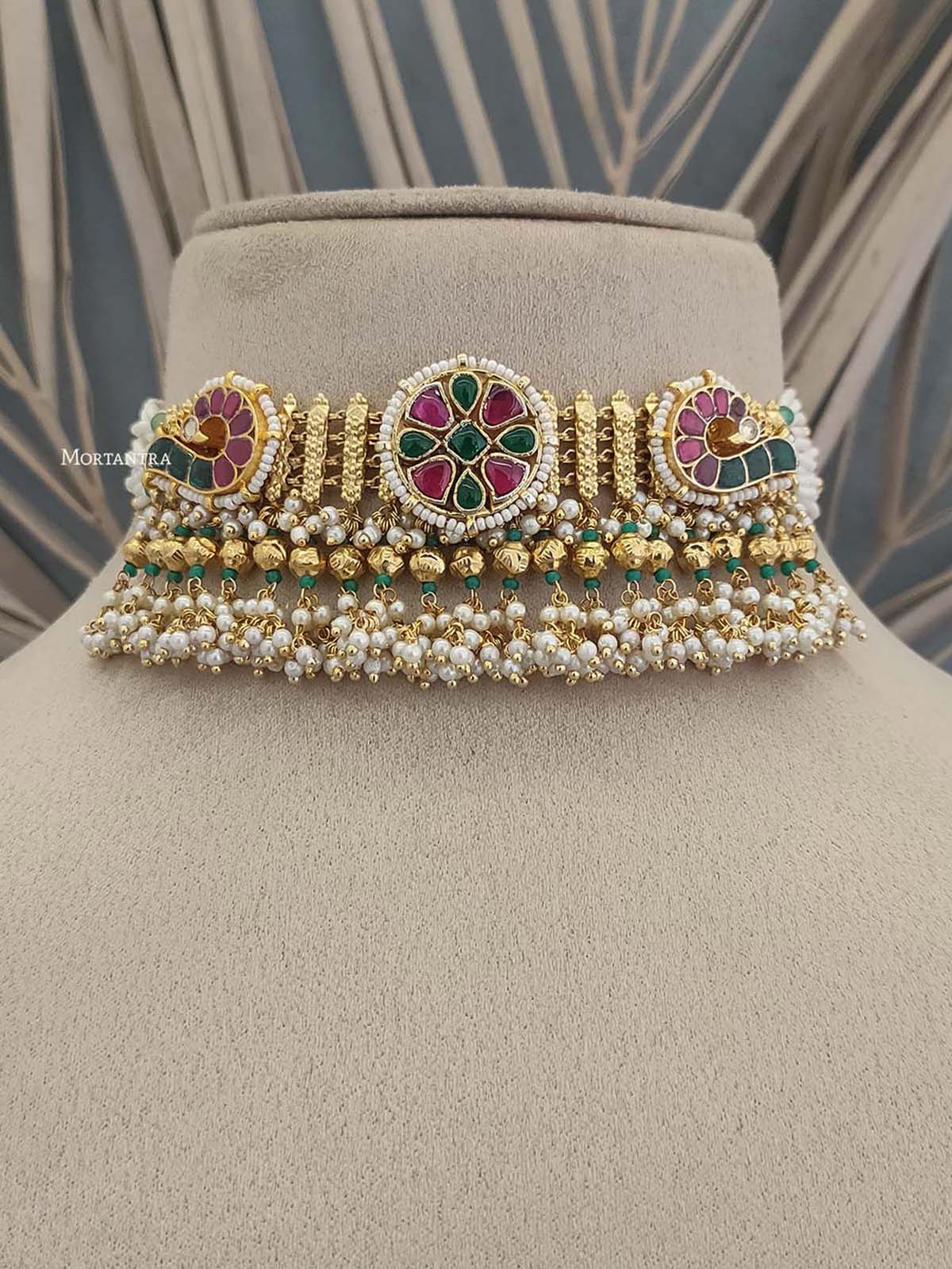 MS1850M - Jadau Kundan Necklace Set