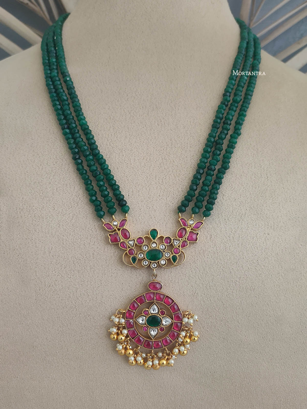 MS1857M - Jadau Kundan Necklace Set
