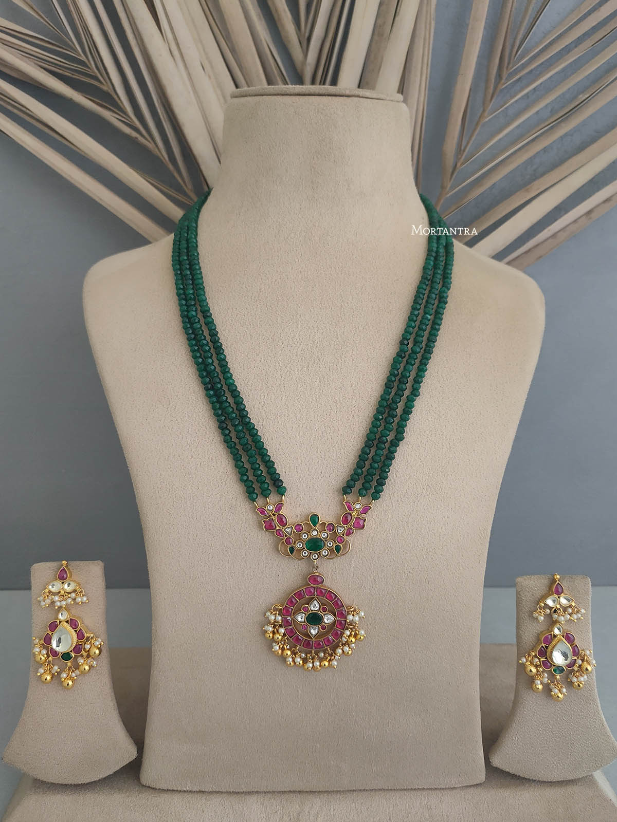 MS1857M - Jadau Kundan Necklace Set