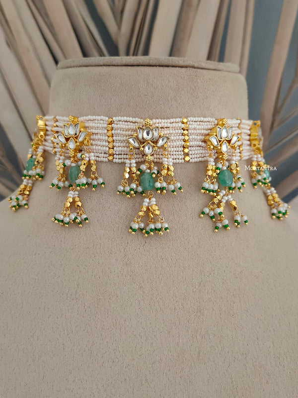 MS1858Y - Jadau Kundan Necklace Set