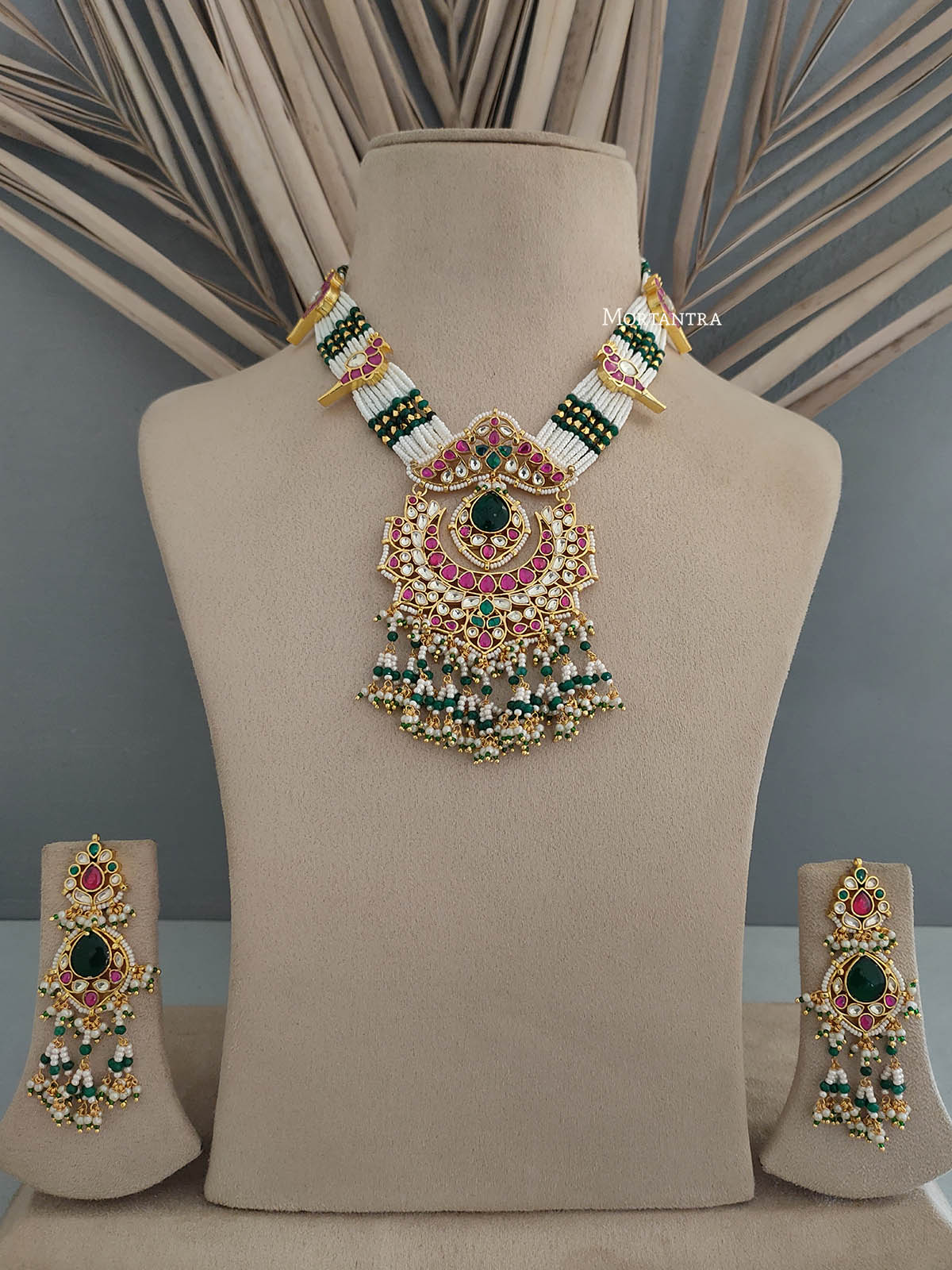 MS1869M - Jadau Kundan Necklace Set