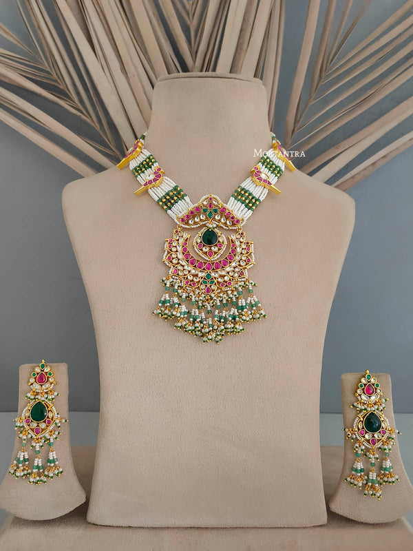 MS1869MA - Jadau Kundan Necklace Set