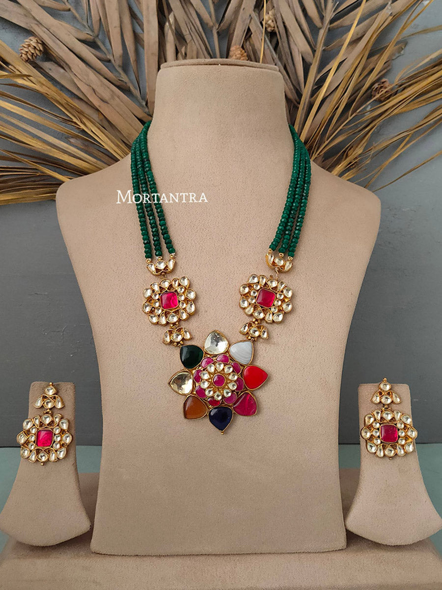 MS19 - Jadau Kundan Necklace Set