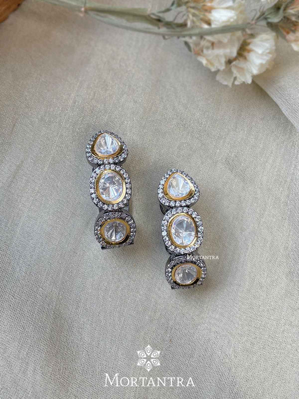 PK-E11SLG - Faux Diamond Earrings