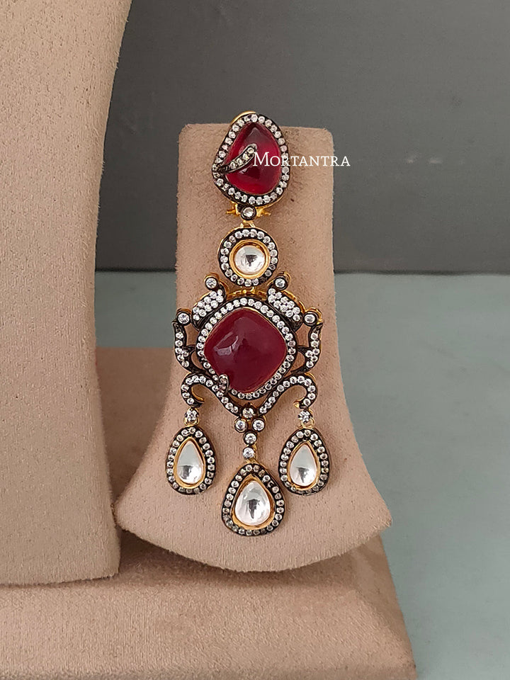 PK-S13R - Faux Diamond Necklace Set