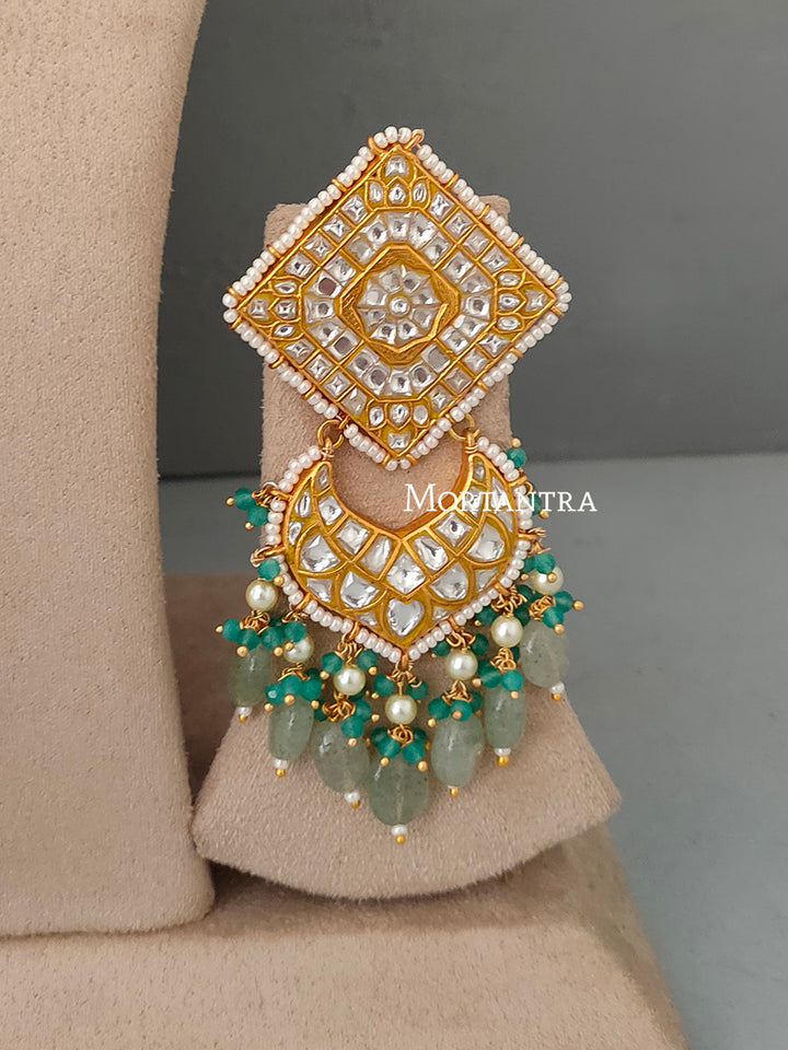 TJ-S21 - Thappa Jadau Kundan Necklace Set