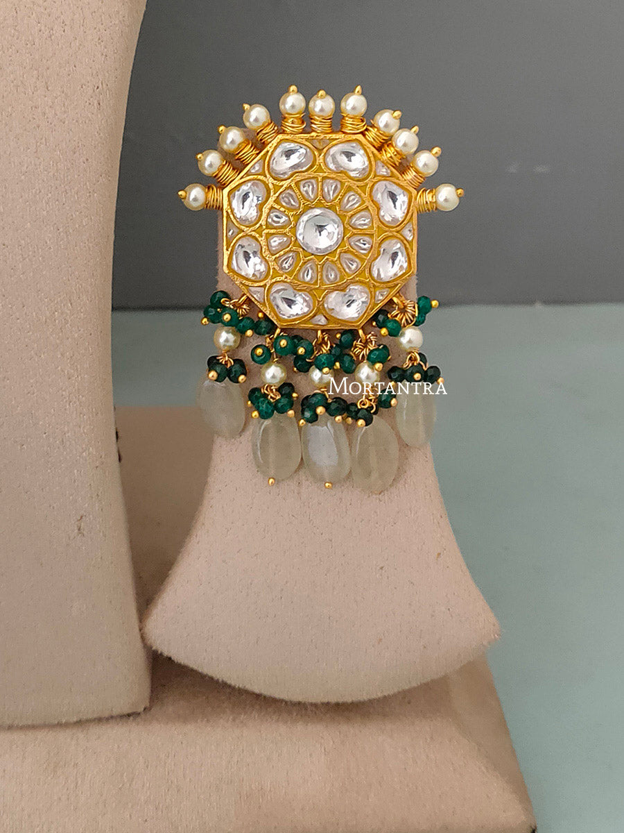 TJ-S4A - Thappa Jadau Kundan Necklace Set